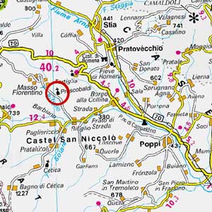 genaue strassenkarte castel san niccol�